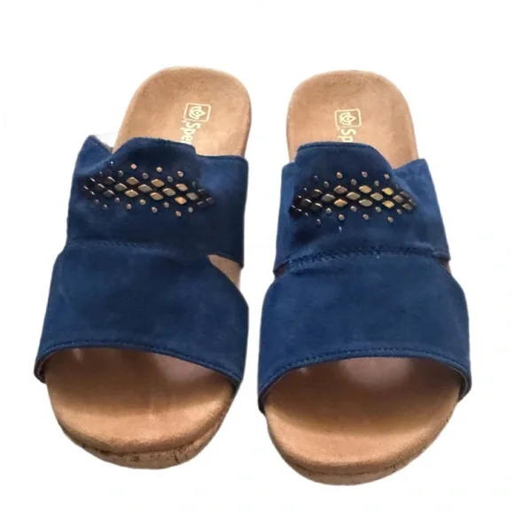 Spenco Passport Wedge womens Slide Sandal 12B Dark Navy NWB - Picture 8 of 12
